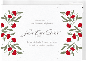 'Winter Roses' Wedding Save the Date