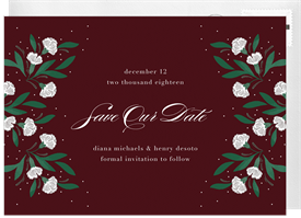'Winter Roses' Wedding Save the Date