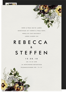 'Floral Ephemera' Wedding Invitation