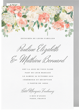 'Pretty Pastel Peonies' Wedding Invitation