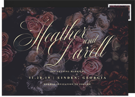 'Moody Florals' Wedding Save the Date