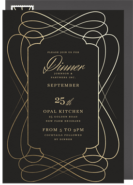 'Costumes & Cocktails' Dinner Invitation