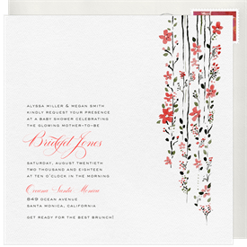 'Cascading Blossoms' Baby Shower Invitation