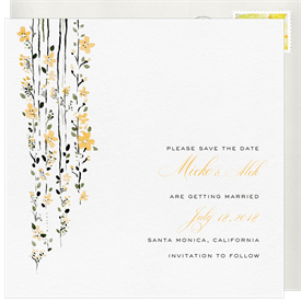 'Cascading Blossoms' Wedding Save the Date