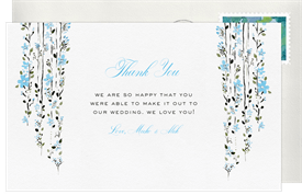 'Cascading Blossoms' Wedding Thank You Note
