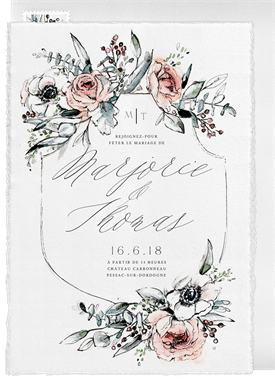 'Heraldry Blooms' Wedding Invitation