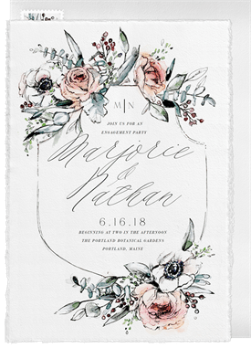 'Heraldry Blooms' Party Invitation