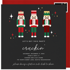 'Let's Get Crackin'' Holiday Party Invitation