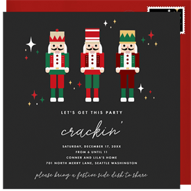 'Let's Get Crackin'' Christmas Party Invitation