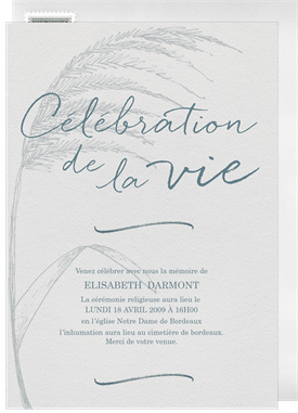 'Celebration De La Vie' Memorial Announcement
