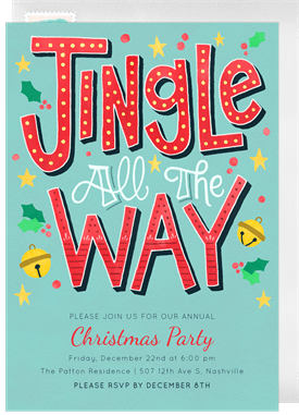 'Jingle All The Way' Christmas Party Invitation