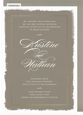 'Rustic Elegance' Wedding Invitation