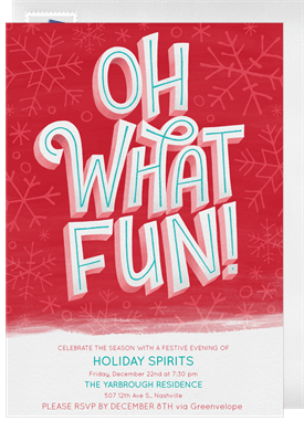 'Oh What Fun!' Holiday Party Invitation