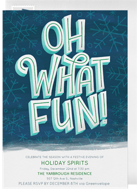 'Oh What Fun!' Holiday Party Invitation