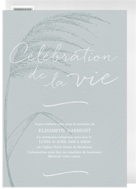 'Celebration De La Vie' Memorial Announcement