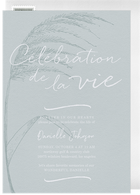 'Celebration De La Vie' Memorial Announcement