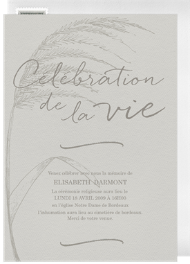 'Celebration De La Vie' Memorial Announcement