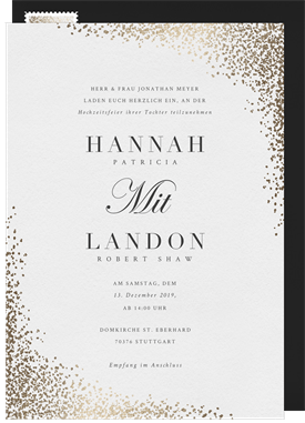 'Shimmering Confetti' Wedding Invitation