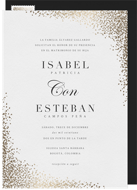 'Shimmering Confetti' Wedding Invitation