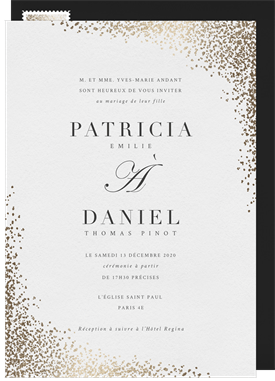 'Shimmering Confetti' Wedding Invitation