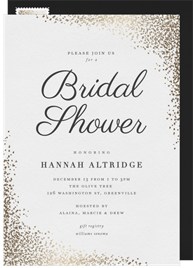 'Shimmering Confetti' Bridal Shower Invitation