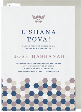 'Sweet Honeycomb' Rosh Hashanah Invitation