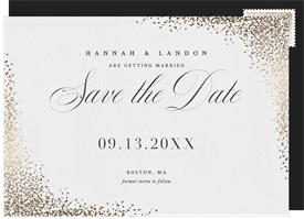 'Shimmering Confetti' Wedding Save the Date