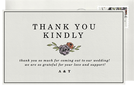 'Vintage Charm' Wedding Thank You Note