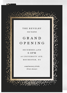 'Jewel Tone' Grand opening Invitation