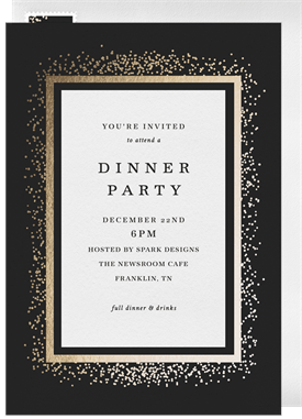 'Jewel Tone' Dinner Invitation