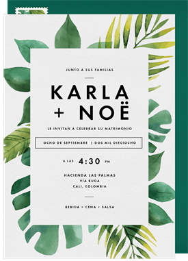 'Into the Tropics' Wedding Invitation