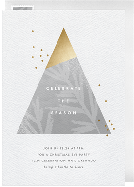 'Modern Geometric Tree' Christmas Party Invitation