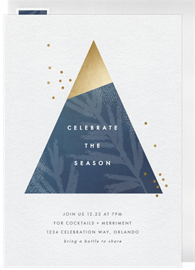 'Modern Geometric Tree' Christmas Party Invitation