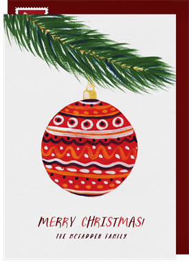 'Cheery Ornament' Holiday Greetings Card