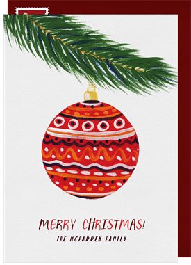 'Cheery Ornament' Christmas Greetings Card