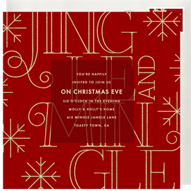 'Jingle & Mingle' Christmas Party Invitation