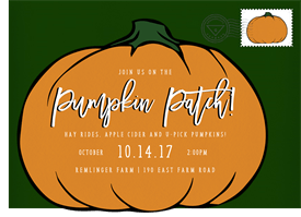 'Pumpkin Patch' Halloween Invitation