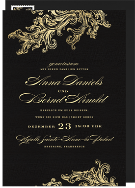 'French Filigree' Wedding Invitation