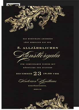 'French Filigree' Business Invitation