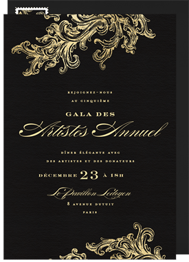 'French Filigree' Business Invitation