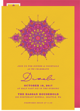 'Diwali Medallion' Diwali Invitation