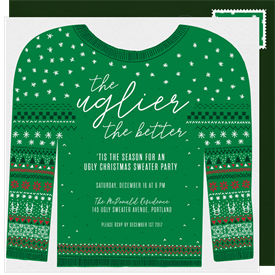 'Ugly Sweater' Holiday Party Invitation