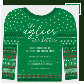 'Ugly Sweater' Christmas Party Invitation