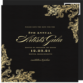 'French Filigree' Business Save the Date
