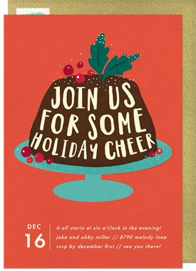 'Figgy Pudding' Holiday Party Invitation