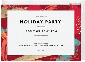 'Painterly Perfection' Holiday Party Invitation
