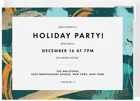 'Painterly Perfection' Holiday Party Invitation