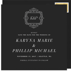 'Art Deco Inspired' Wedding Save the Date