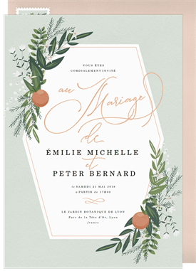'Rustic Citrus' Wedding Invitation