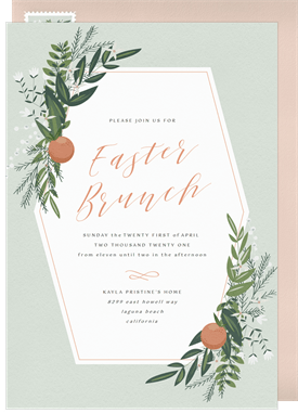 'Rustic Citrus' Easter Invitation